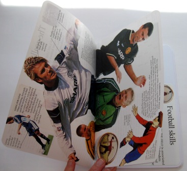Inside view of the soccer themed notebooks